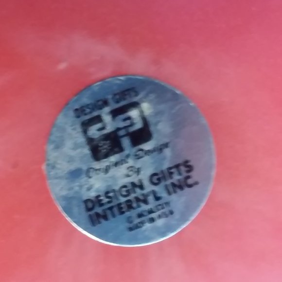 Vintage Design GIfts Internat'l Jewelry Trinket Holder Peach Perfect Condition - Picture 3 of 5